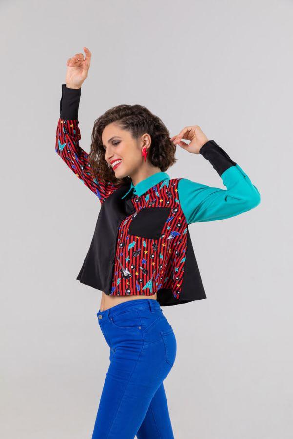 Camisa Crop Rock and Roll