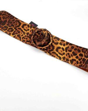 Cinturón Leopardo Metalizado