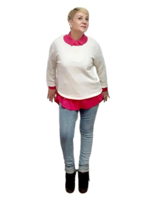 Jersey Úrsula Crudo the annies shop moda estilo jersey crudo de punto cuello redondo puños engomados manga larga fino y suave