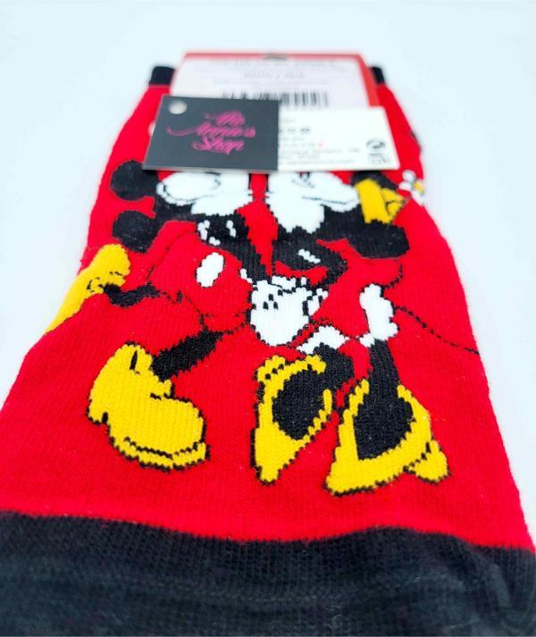 Calcetines Rojos Mickey y Minnie