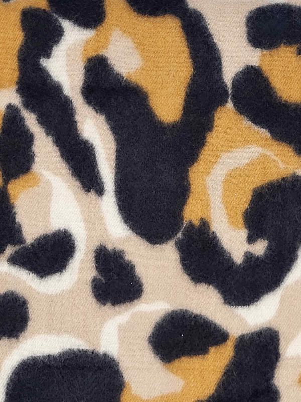 Bufanda Leopardo the annies shop moda complemento bufanda suave gris ribete flecos lisa cómoda punto estampado leopardo animal print