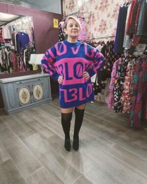 Vestido Punto Azul Love