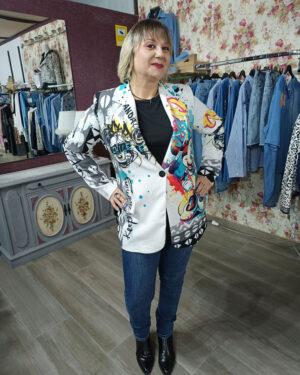 Blazer Blanca Minnie Grafitis